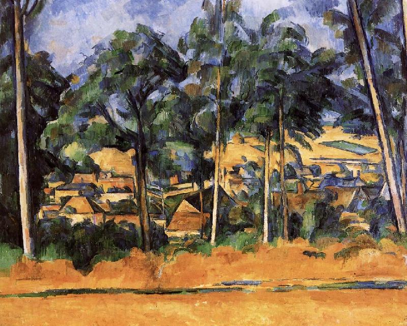 Paul Cezanne of the village after the tree